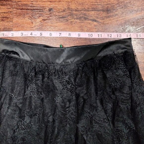 Aqua x Wicked NWT Whimsygoth Steampunk Witchy Y2K Lace Maxi Skirt Black Size M/L - Picture 13 of 14